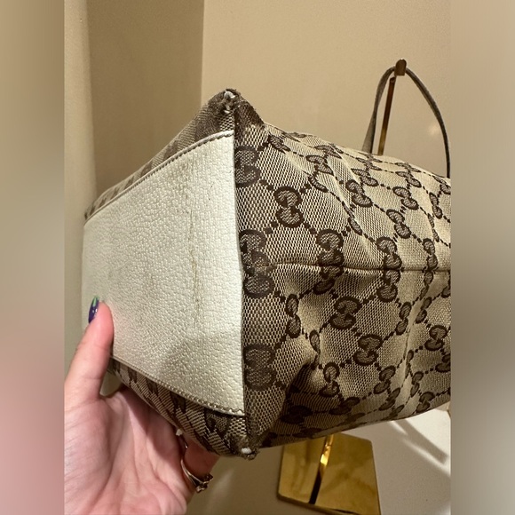 Gucci Charmy Open Canvas and Leather Mono Tote - Picture 9 of 12